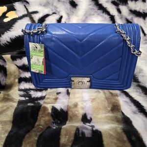 Badgley Mischka Royal Blue Crossbody Bag